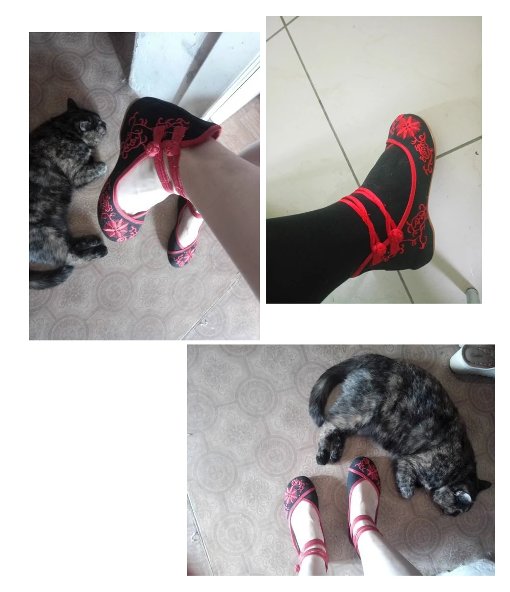 Veowalk Sunflower Embroidered Women Canvas Ballet Flats Ankle Strap Ladies Casual Cotton Chinese Embroidery Ballerina Shoes