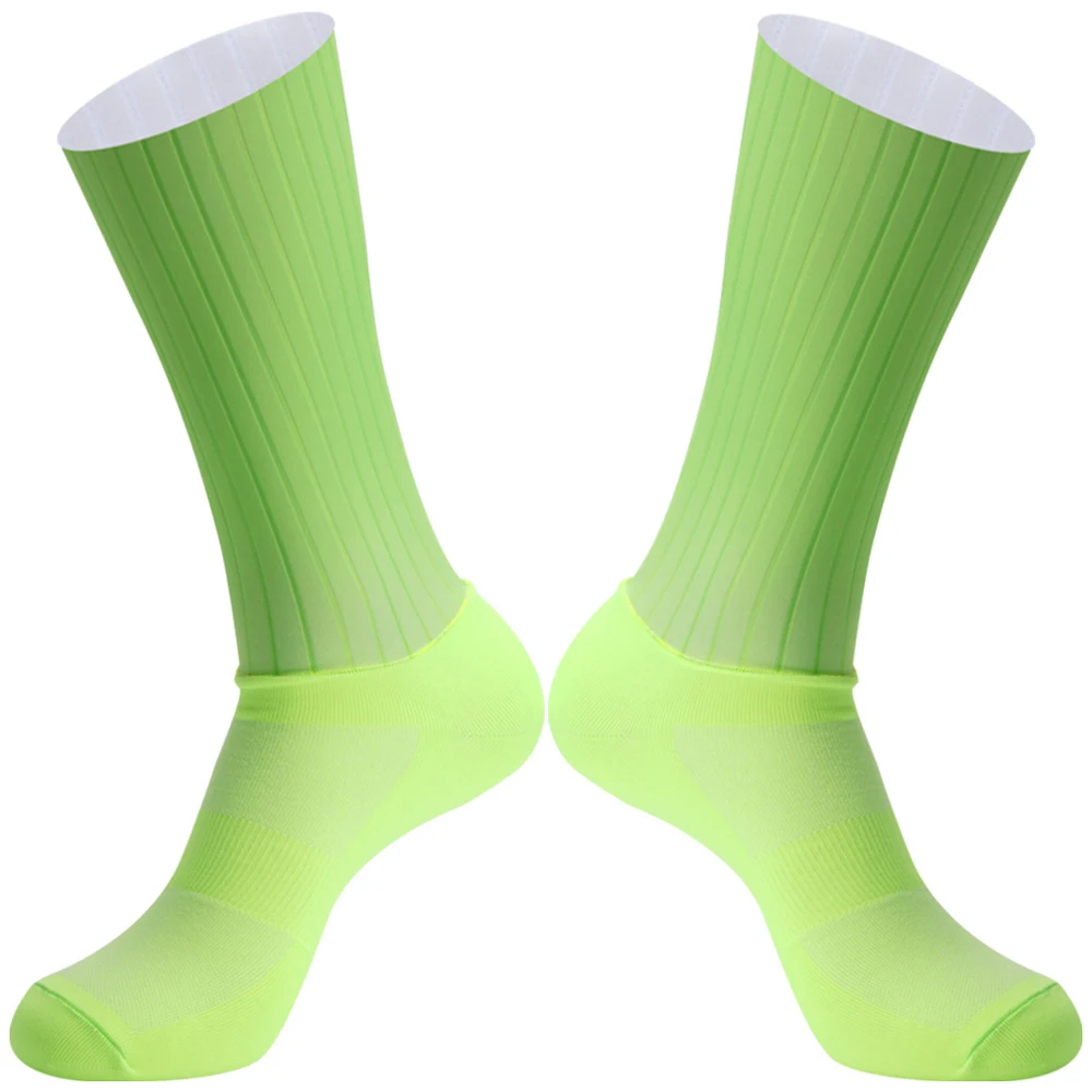 Slip 2025 New Whiteline Aero Cycling Socks Summer Anti Socks Men Silicone Bicycle Sport Running Bike Socks Calcetines Ciclismo