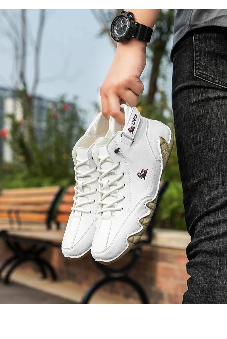 Men Casual Boots Leather Men Shoes Luxury Brand High Quality Ankle Boots Waterproof Winter Sports Shoes for Men Motorcycle Boots