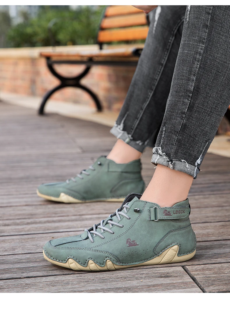 Men Casual Boots Leather Men Shoes Luxury Brand High Quality Ankle Boots Waterproof Winter Sports Shoes for Men Motorcycle Boots