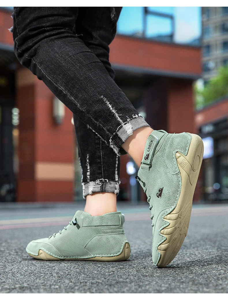 Men Casual Boots Leather Men Shoes Luxury Brand High Quality Ankle Boots Waterproof Winter Sports Shoes for Men Motorcycle Boots