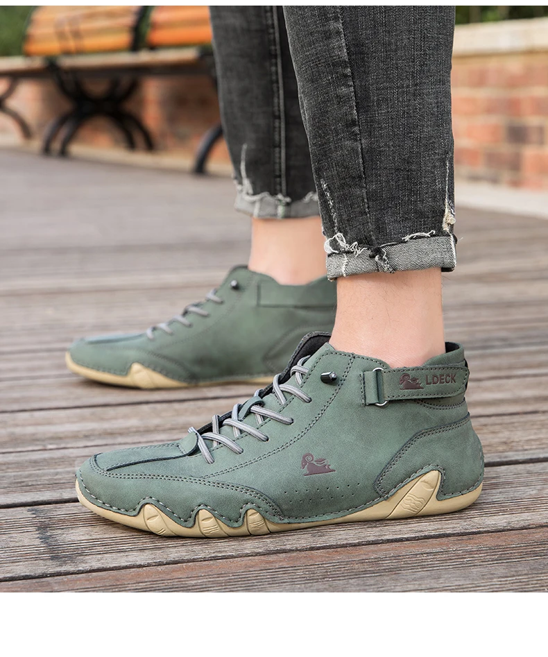 Men Casual Boots Leather Men Shoes Luxury Brand High Quality Ankle Boots Waterproof Winter Sports Shoes for Men Motorcycle Boots