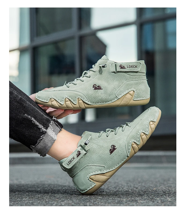 Men Casual Boots Leather Men Shoes Luxury Brand High Quality Ankle Boots Waterproof Winter Sports Shoes for Men Motorcycle Boots