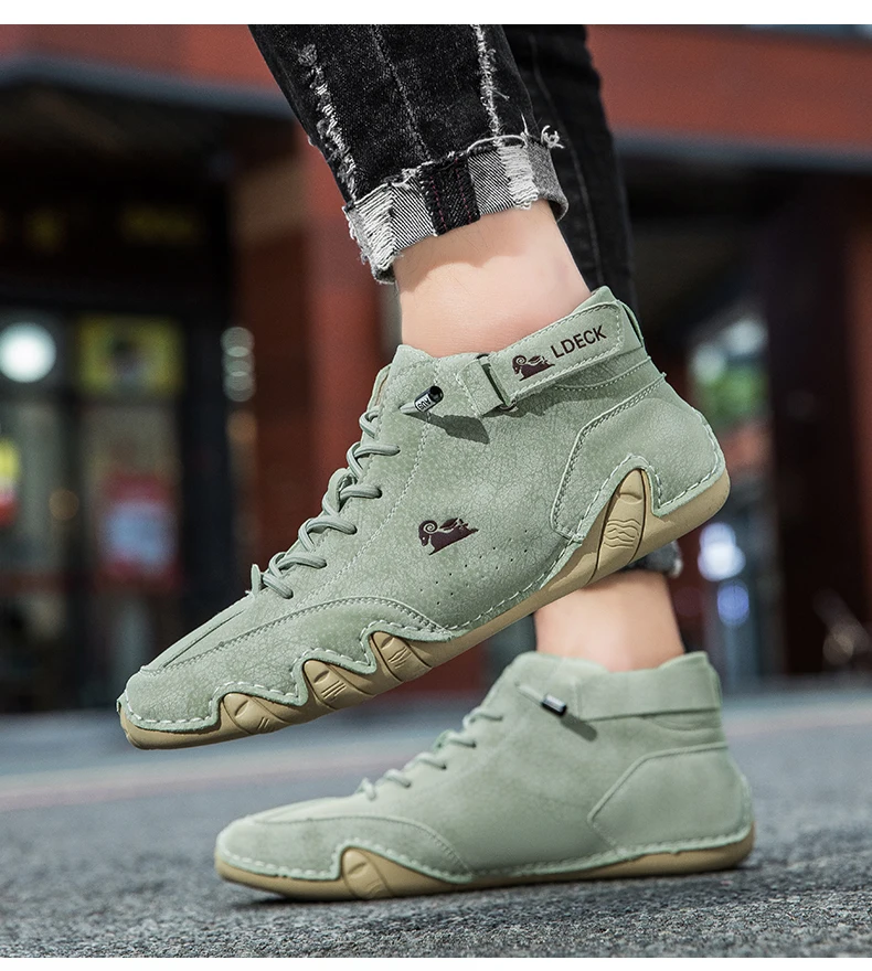 Men Casual Boots Leather Men Shoes Luxury Brand High Quality Ankle Boots Waterproof Winter Sports Shoes for Men Motorcycle Boots