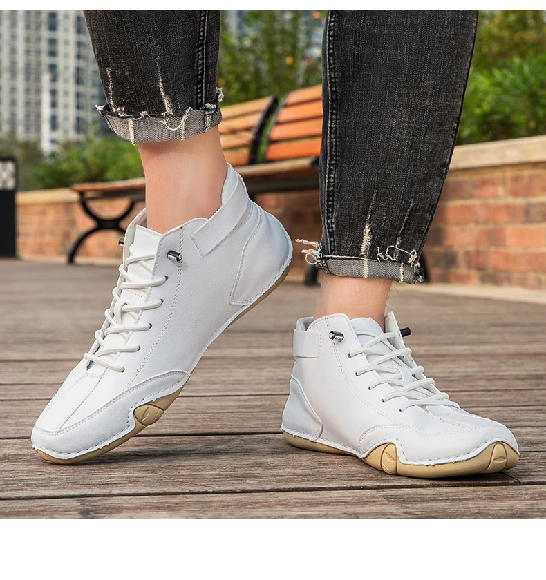 Men Casual Boots Leather Men Shoes Luxury Brand High Quality Ankle Boots Waterproof Winter Sports Shoes for Men Motorcycle Boots