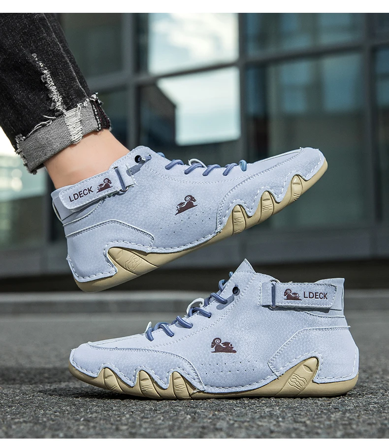 Men Casual Boots Leather Men Shoes Luxury Brand High Quality Ankle Boots Waterproof Winter Sports Shoes for Men Motorcycle Boots