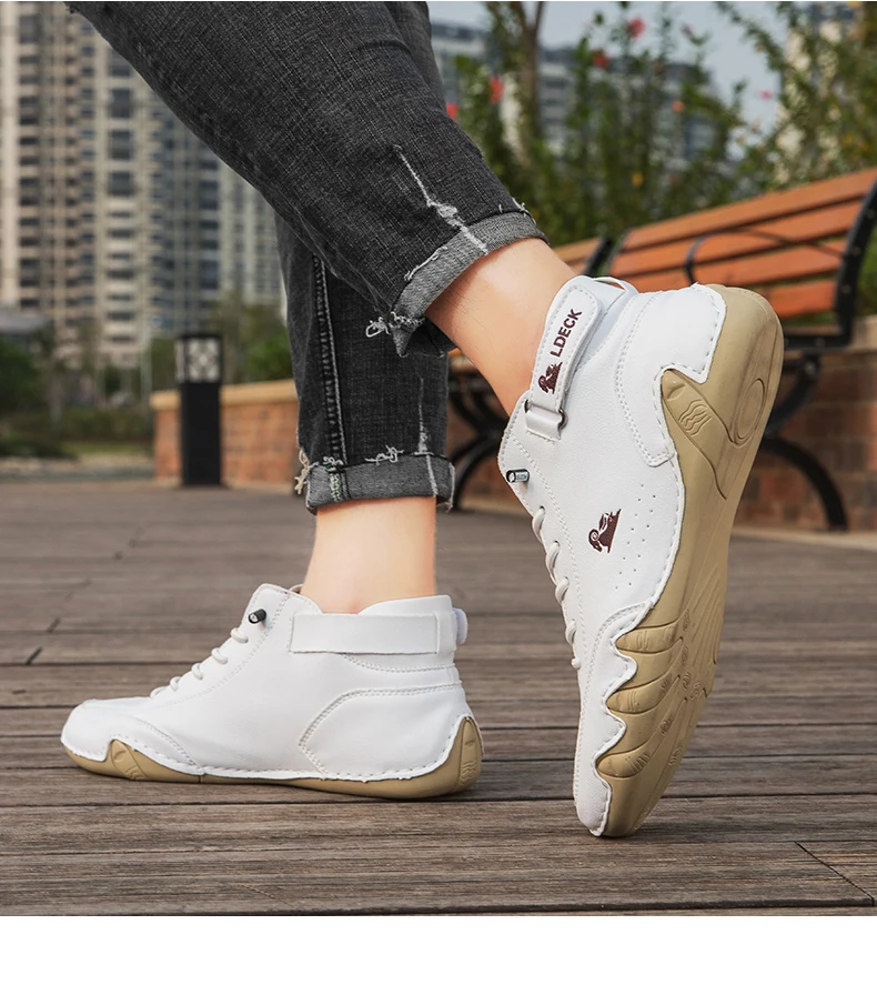 Men Casual Boots Leather Men Shoes Luxury Brand High Quality Ankle Boots Waterproof Winter Sports Shoes for Men Motorcycle Boots