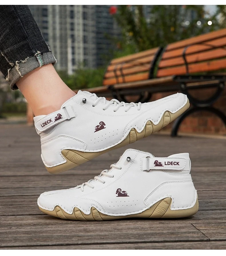 Men Casual Boots Leather Men Shoes Luxury Brand High Quality Ankle Boots Waterproof Winter Sports Shoes for Men Motorcycle Boots