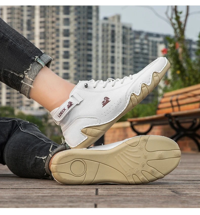 Men Casual Boots Leather Men Shoes Luxury Brand High Quality Ankle Boots Waterproof Winter Sports Shoes for Men Motorcycle Boots