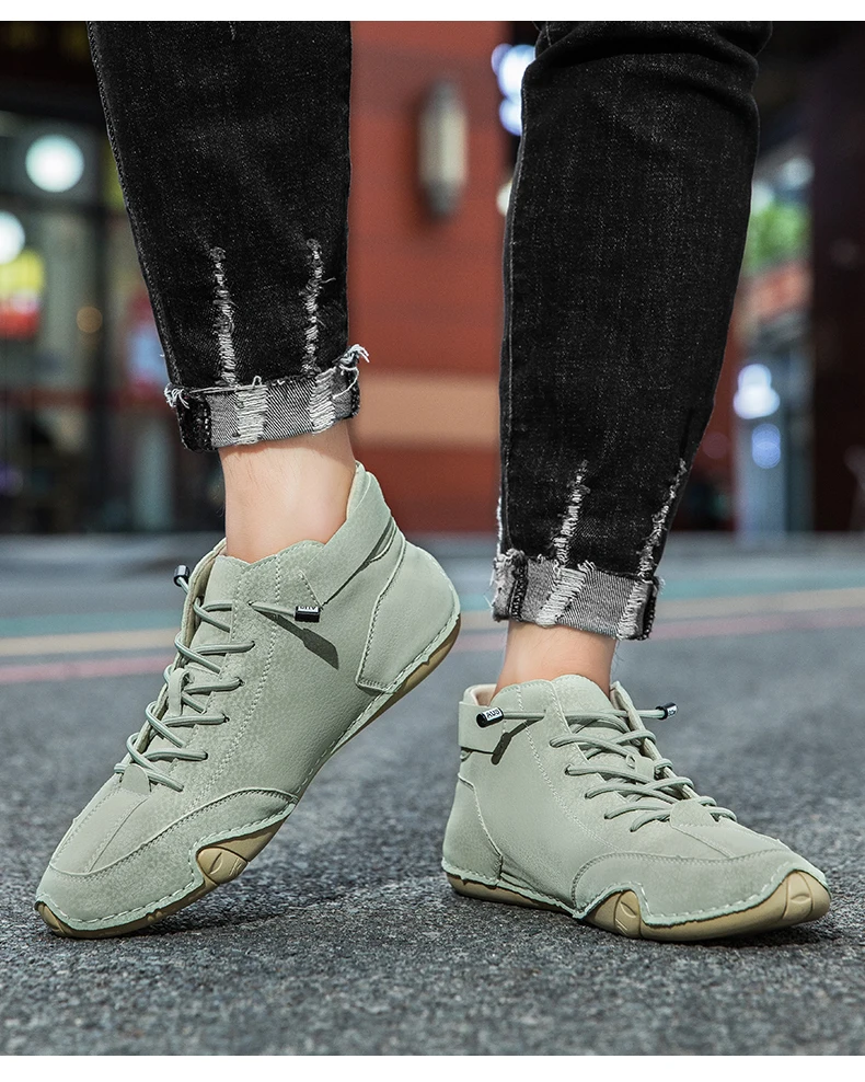 Men Casual Boots Leather Men Shoes Luxury Brand High Quality Ankle Boots Waterproof Winter Sports Shoes for Men Motorcycle Boots