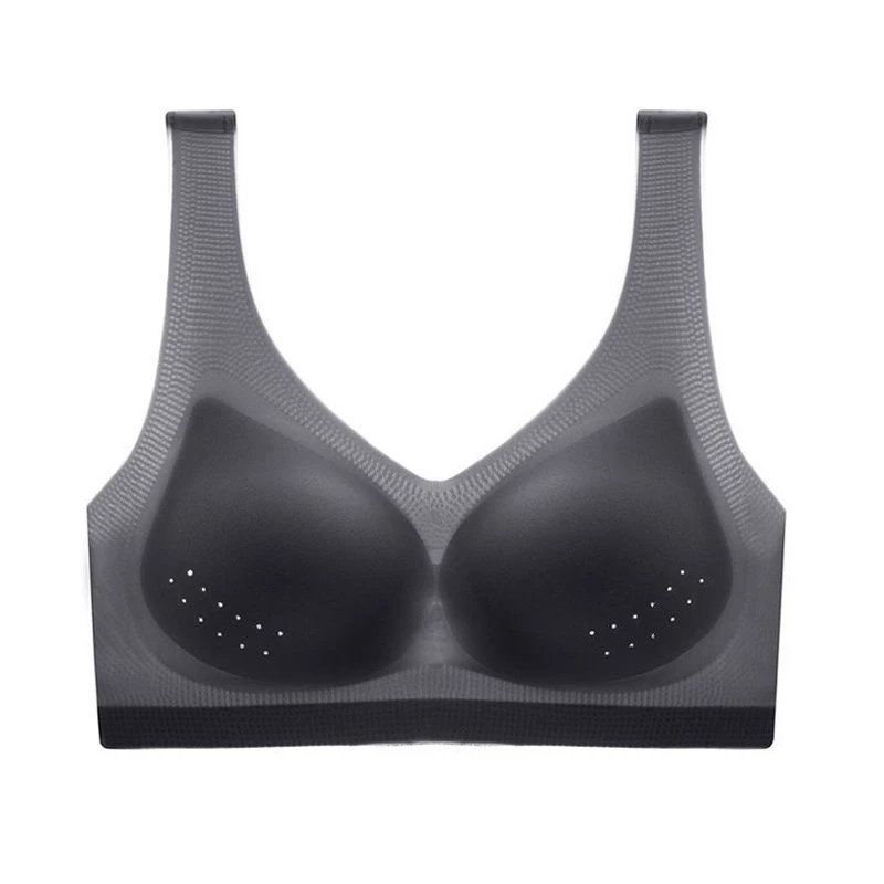 Summer Ultra-thin Ice Silk Seamless Bra Without Steel Ring Anti-sagging Large Size Beautiful Back Breathable Sleep Sports Bra