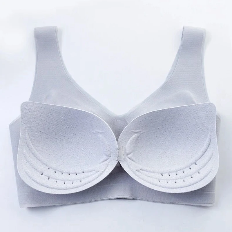 Summer Ultra-thin Ice Silk Seamless Bra Without Steel Ring Anti-sagging Large Size Beautiful Back Breathable Sleep Sports Bra