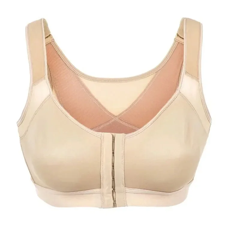 Vest Bras S-5XL Front Closure Posture Corrector Lift Up Bra Women Push Up Cross Back Underwear Shockproof Sports Support Fitness