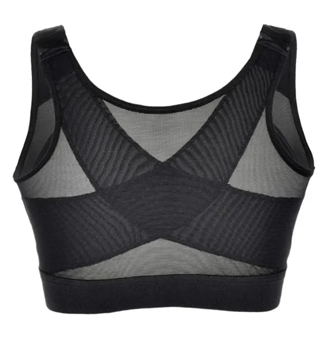 Vest Bras S-5XL Front Closure Posture Corrector Lift Up Bra Women Push Up Cross Back Underwear Shockproof Sports Support Fitness