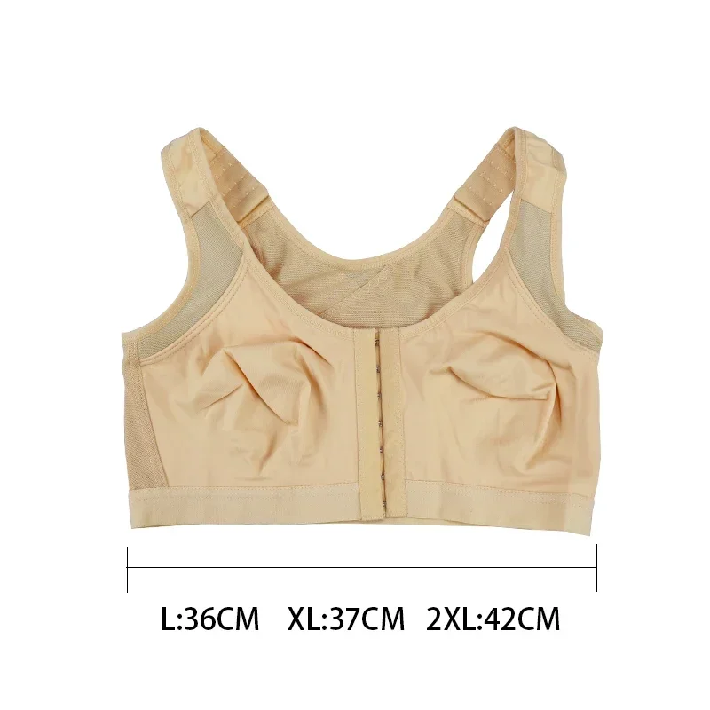 Vest Bras S-5XL Front Closure Posture Corrector Lift Up Bra Women Push Up Cross Back Underwear Shockproof Sports Support Fitness