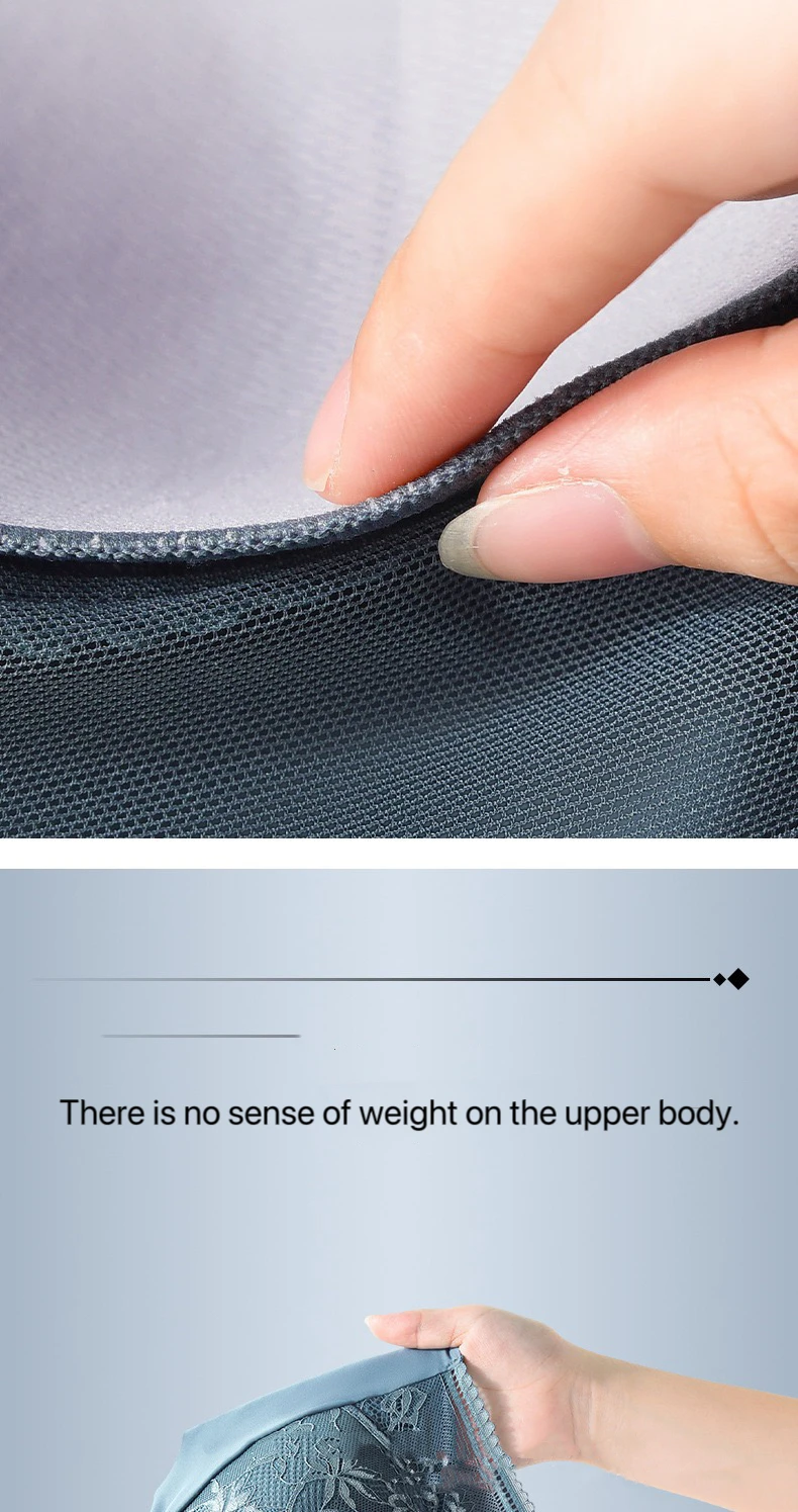 1pcs Women Lace Plus Size Bra Basic Anti Sagging Thin Vest With Padded Female Brassier Lady Ice Silk Seamless Comfort breath Bra