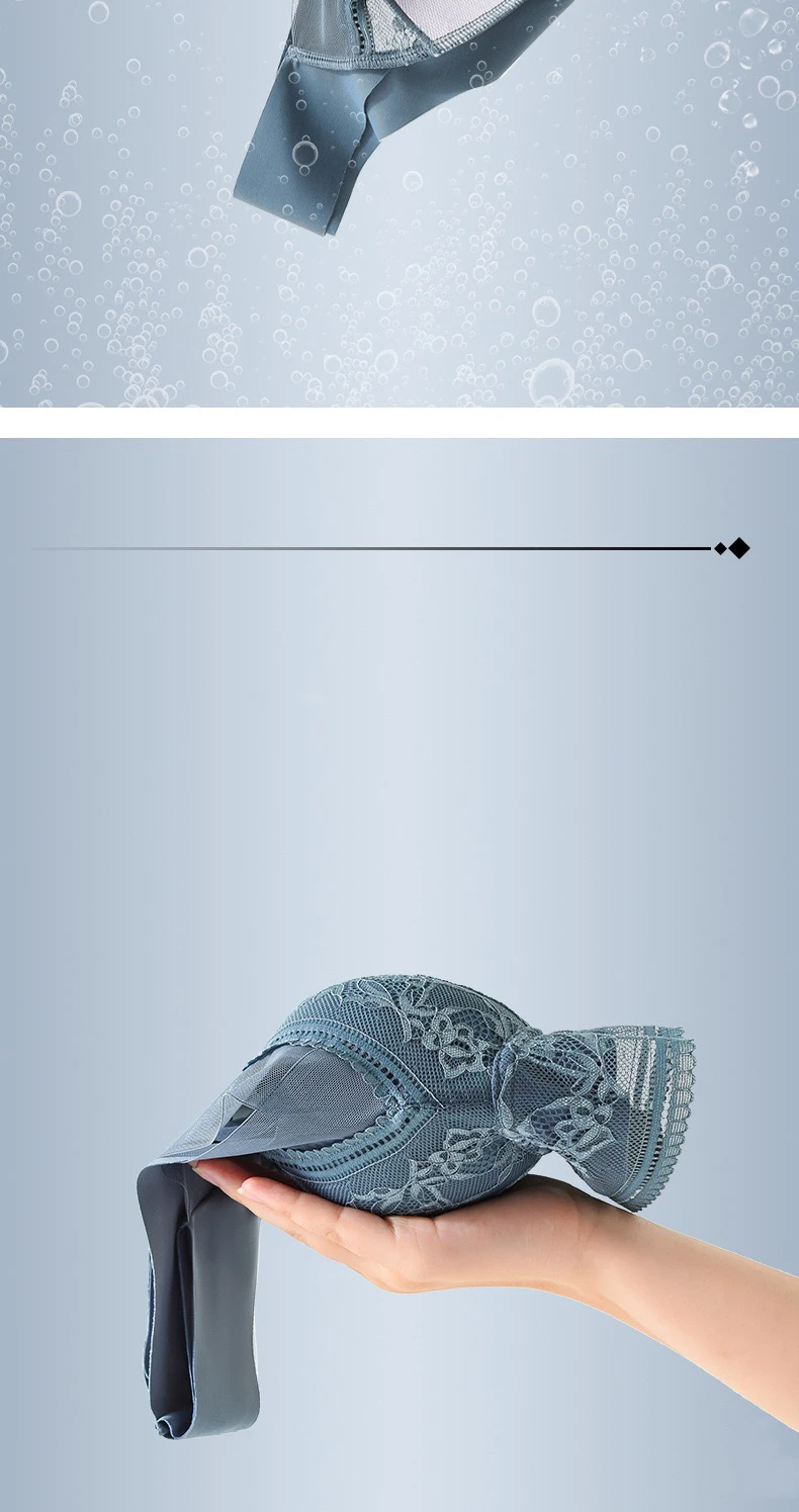 1pcs Women Lace Plus Size Bra Basic Anti Sagging Thin Vest With Padded Female Brassier Lady Ice Silk Seamless Comfort breath Bra