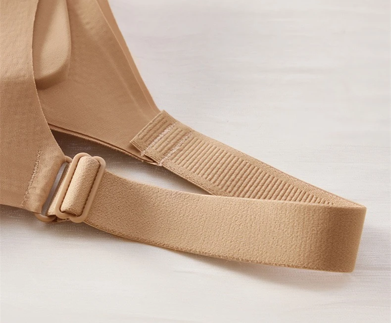 Fixed Cup Anti-gravity Lifting Markless Underwear Pilates Adjustable Steel Ring-free Breathable Secondary Breast Bra For Women