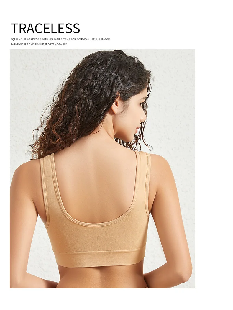 1pcs Women Sports Bra Large Size No Steel Ring Seamless Underwear Removable Chest Pad Runing Sport Yoga Vest Bras