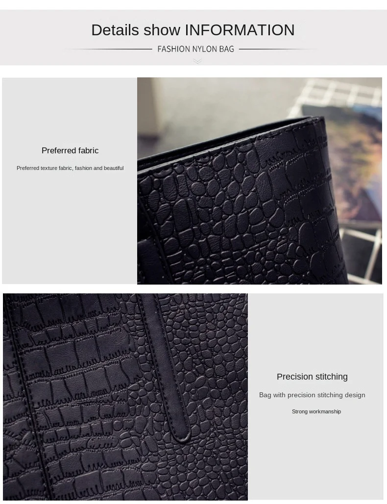 2025 Designer Faux Croc-Textured Tote Bag Women's PU Leather Large Spacious Work Commute Beach Shopper Water-resistant Zipper