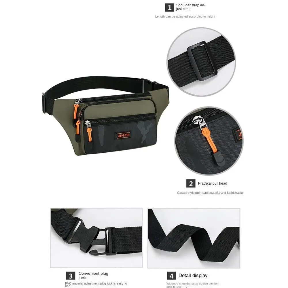 Men Waist Bag Sports Waist Bags Fitness Anti-theft Mobile Phone Waist Pack Chest Bag Close Fitting Waist Bags Outdoor Run Bag