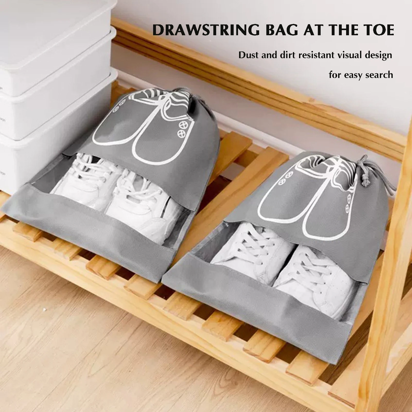 Nylon Waterproof Drawstring Storage Pouch Multi-functional Bag Durable Shoes Underwear Travel Sport Bags Ditty Bags For Travel