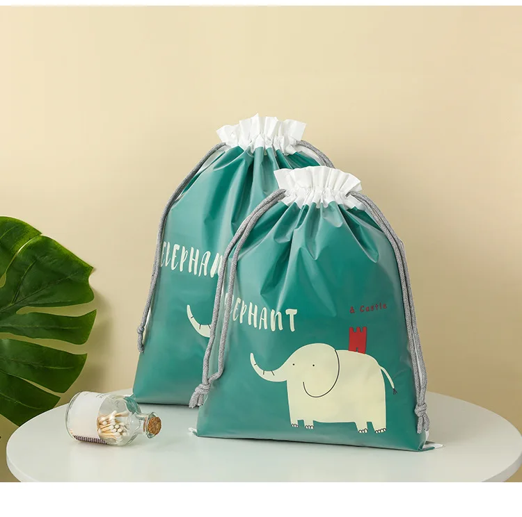 Travel Storage Bags Portable Shoe Clothes Organzier Drawstring Waterproof Printed Storage Organizers Bag Makeup Storage Toy Bag