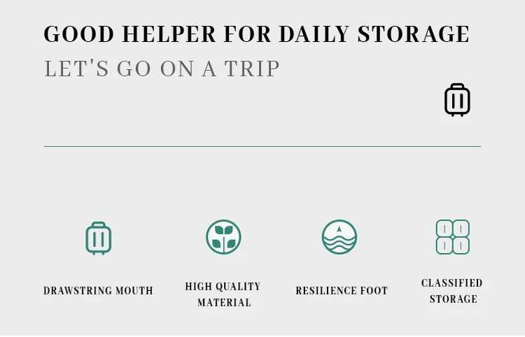 Travel Storage Bags Portable Shoe Clothes Organzier Drawstring Waterproof Printed Storage Organizers Bag Makeup Storage Toy Bag