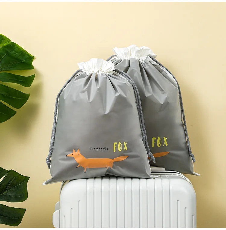 Travel Storage Bags Portable Shoe Clothes Organzier Drawstring Waterproof Printed Storage Organizers Bag Makeup Storage Toy Bag