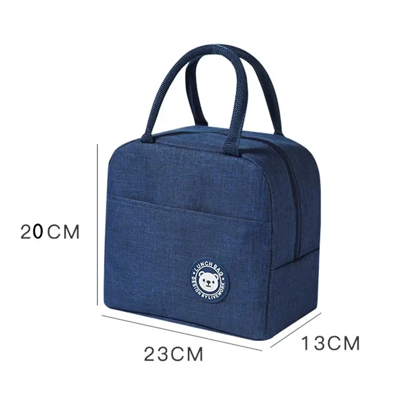 Portable Lunch Bag For OL Women Thermal Insulated Lunch Box Tote Cooler Handbag Waterproof Bento Pouch Office Food Shoulder Bag