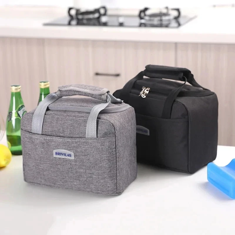 Portable Lunch Bag For OL Women Thermal Insulated Lunch Box Tote Cooler Handbag Waterproof Bento Pouch Office Food Shoulder Bag