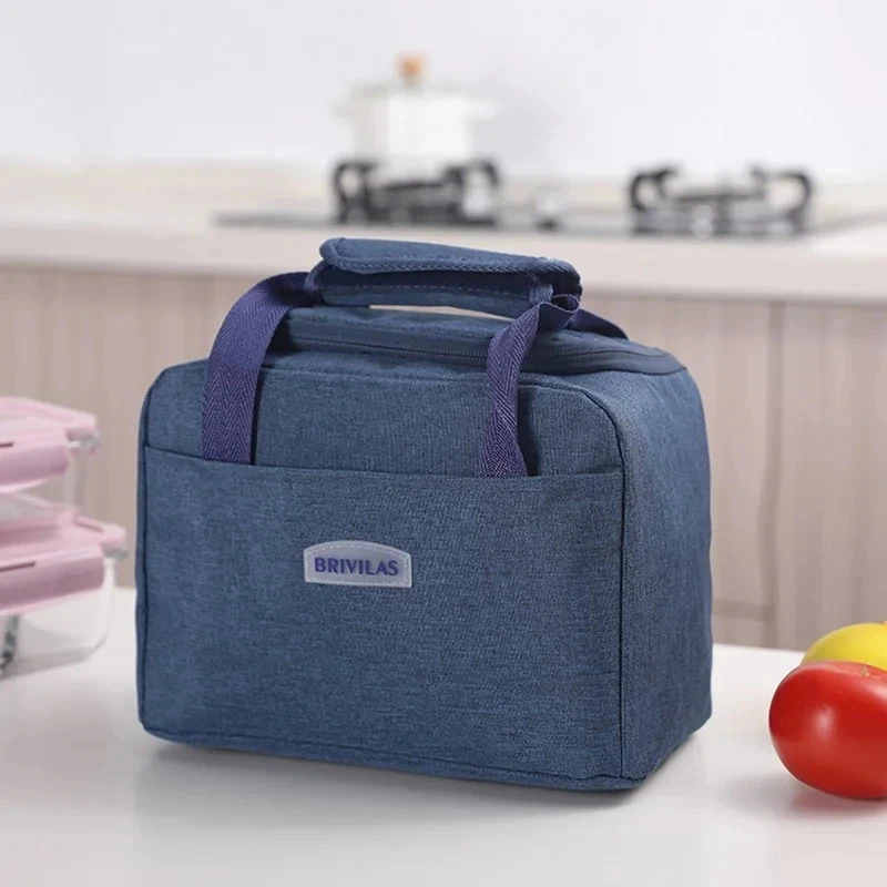 Portable Lunch Bag For OL Women Thermal Insulated Lunch Box Tote Cooler Handbag Waterproof Bento Pouch Office Food Shoulder Bag