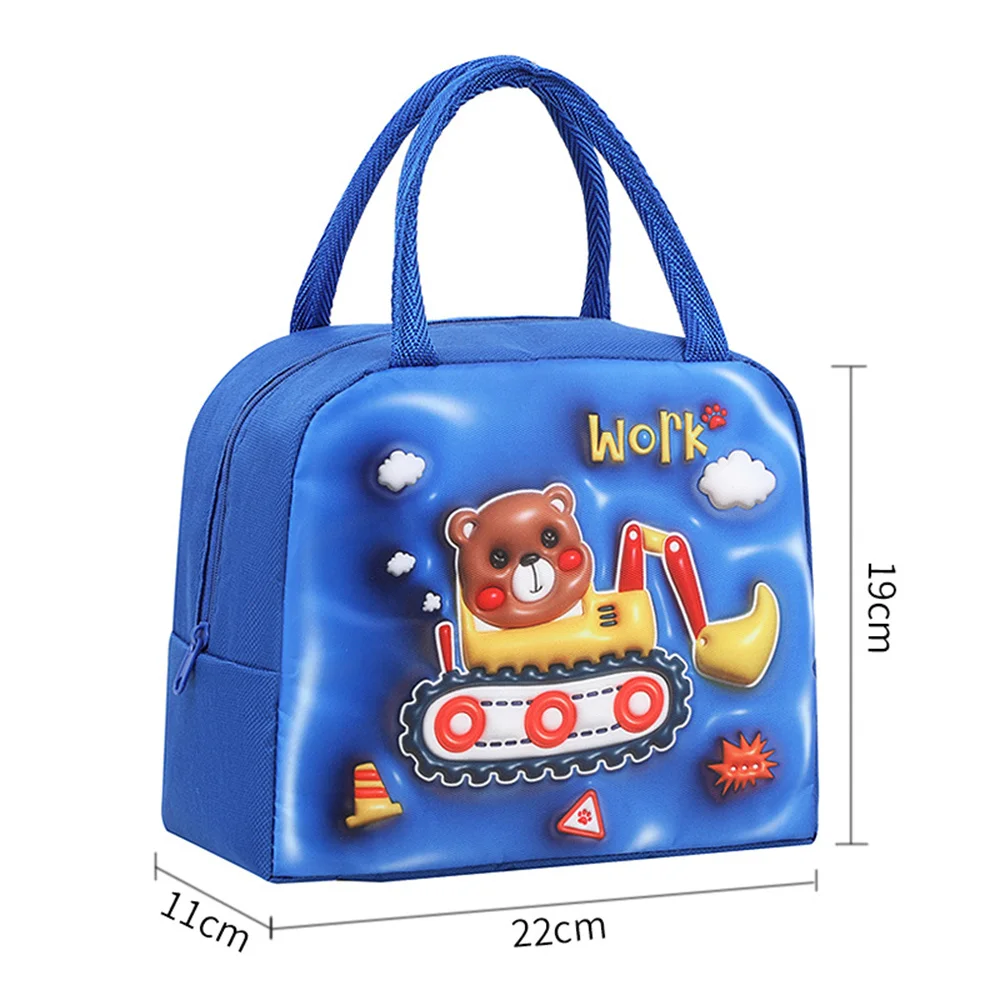Kids Lunch Bag For School Portable Thermal Bag Children Cartoon Insulated Lunch Bag Cooler Bento Pouch Dinner Picnic Handbags