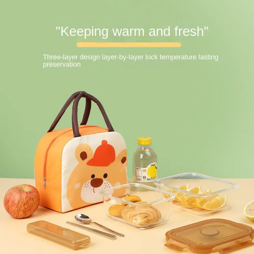 Non-woven Fabric Cartoon Lunch Bag Thermal Bag Lunch Box Accessories Tote Food Small Cooler Bag Portable