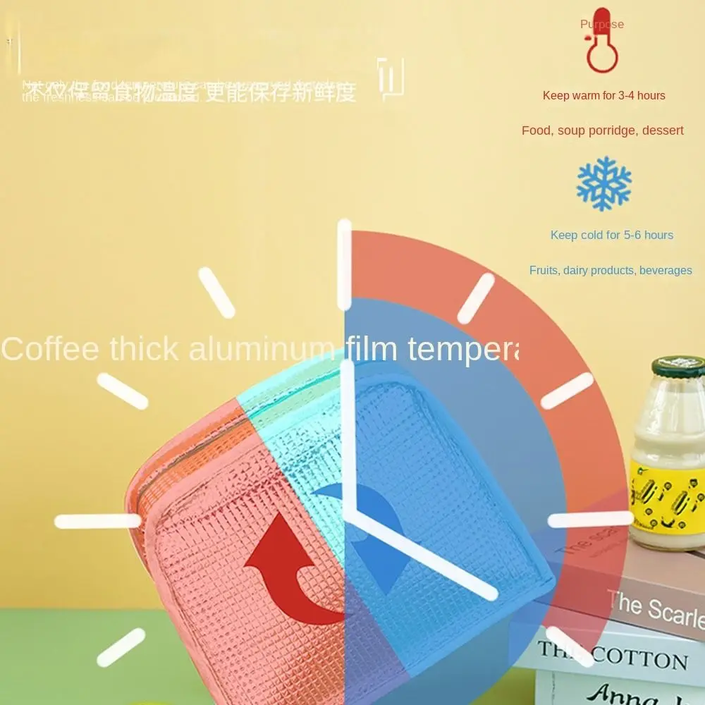 Non-woven Fabric Cartoon Lunch Bag Thermal Bag Lunch Box Accessories Tote Food Small Cooler Bag Portable