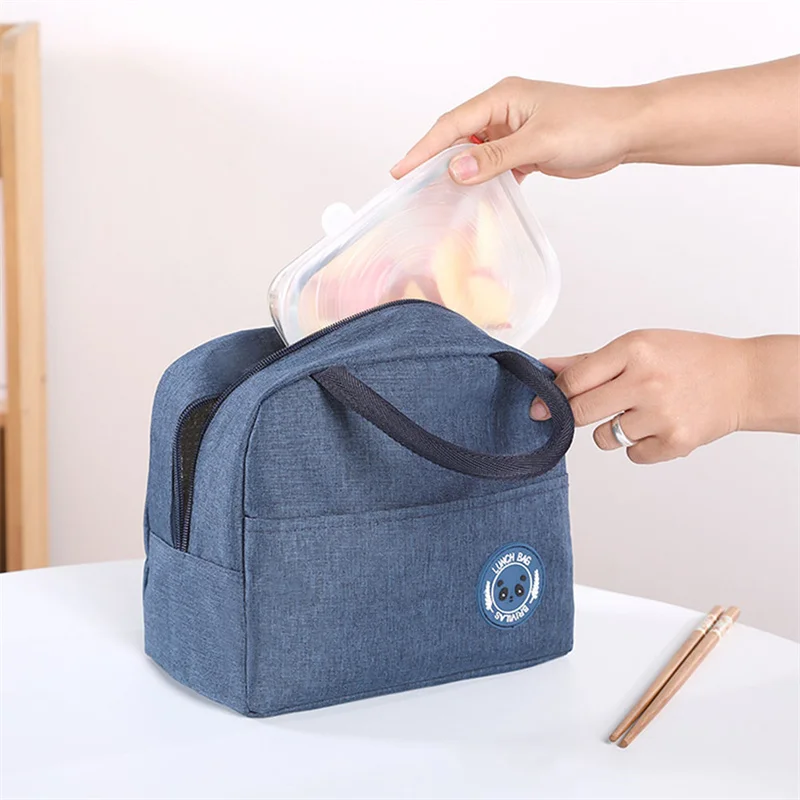 Portable Lunch Bag Food Thermal Box Durable Waterproof Office Cooler Lunchbox With Shoulder Strap Organizer Insulated Case Port