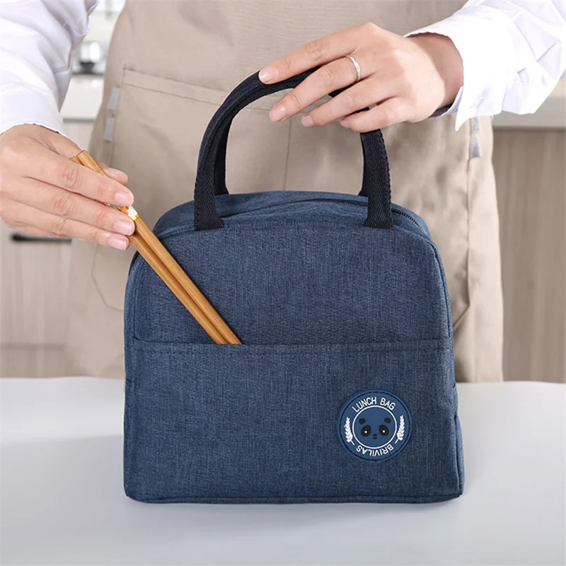 Portable Lunch Bag Food Thermal Box Durable Waterproof Office Cooler Lunchbox With Shoulder Strap Organizer Insulated Case Port