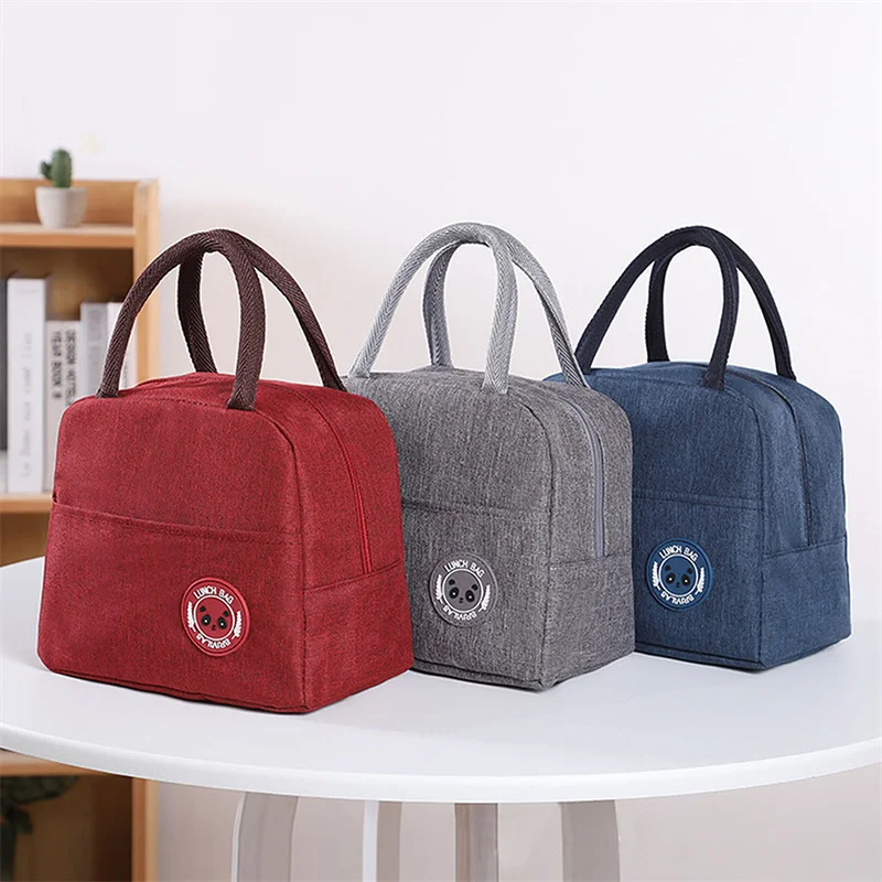 Portable Lunch Bag Food Thermal Box Durable Waterproof Office Cooler Lunchbox With Shoulder Strap Organizer Insulated Case Port