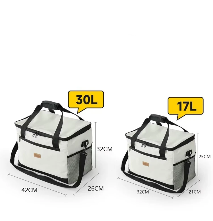 26L Large Capacity Collapsible Cooler Bag Insulated Picnic Lunch Bag Box Cooling Bag for Outdoor Travel Camping BBQ Family Party