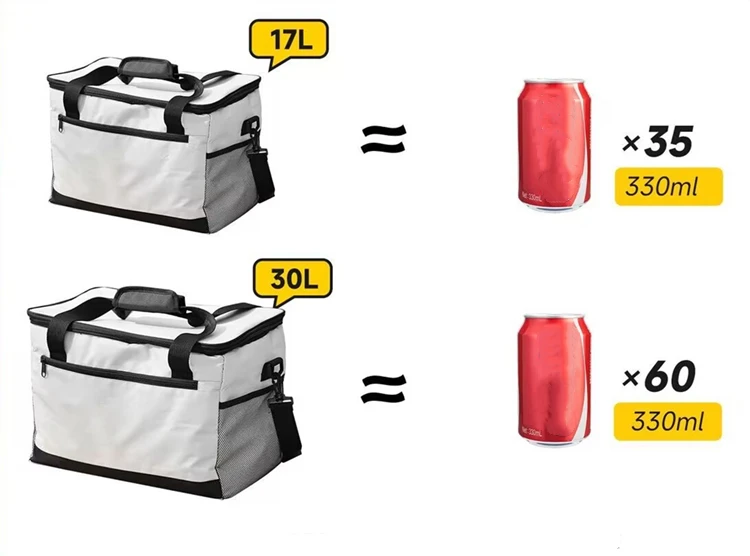 26L Large Capacity Collapsible Cooler Bag Insulated Picnic Lunch Bag Box Cooling Bag for Outdoor Travel Camping BBQ Family Party