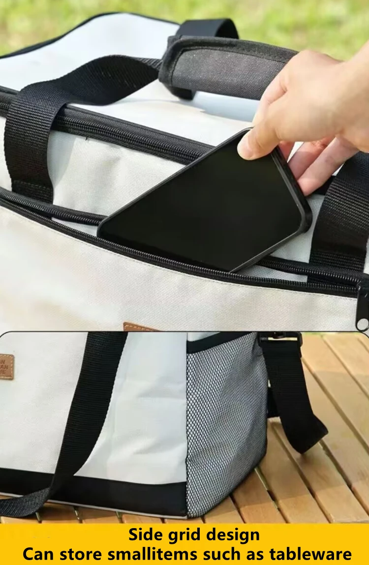 26L Large Capacity Collapsible Cooler Bag Insulated Picnic Lunch Bag Box Cooling Bag for Outdoor Travel Camping BBQ Family Party