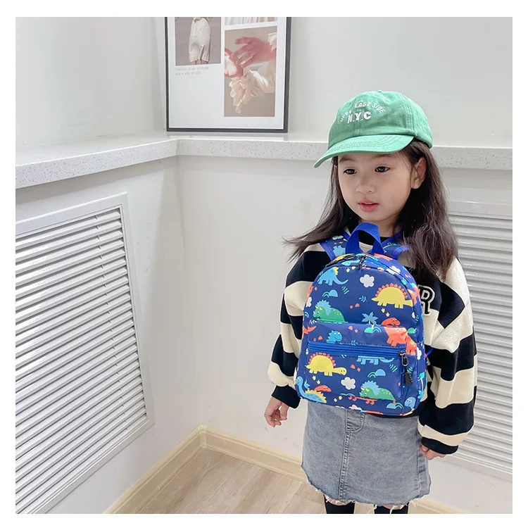Children's SchoolBags Kids Cartoon Dinosaur Backpacks Trendy Waterproof Kindergarten Primary School Student Bookbag Boys Girls