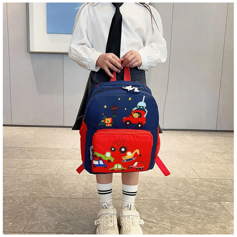 MILANCEL New Children Boys Cartoon Bag Kids Cute Kindergarten Car Backpack Girls 2 Colors Shoulders Bag