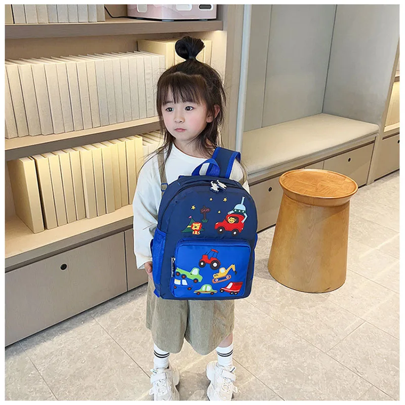 MILANCEL New Children Boys Cartoon Bag Kids Cute Kindergarten Car Backpack Girls 2 Colors Shoulders Bag