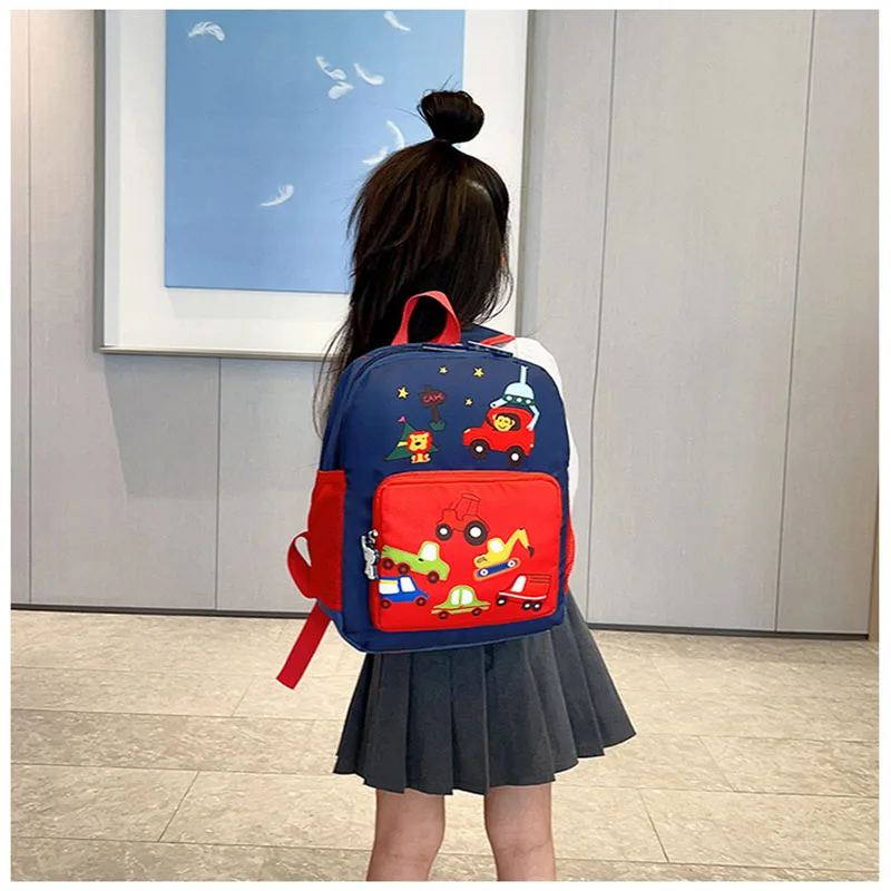 MILANCEL New Children Boys Cartoon Bag Kids Cute Kindergarten Car Backpack Girls 2 Colors Shoulders Bag