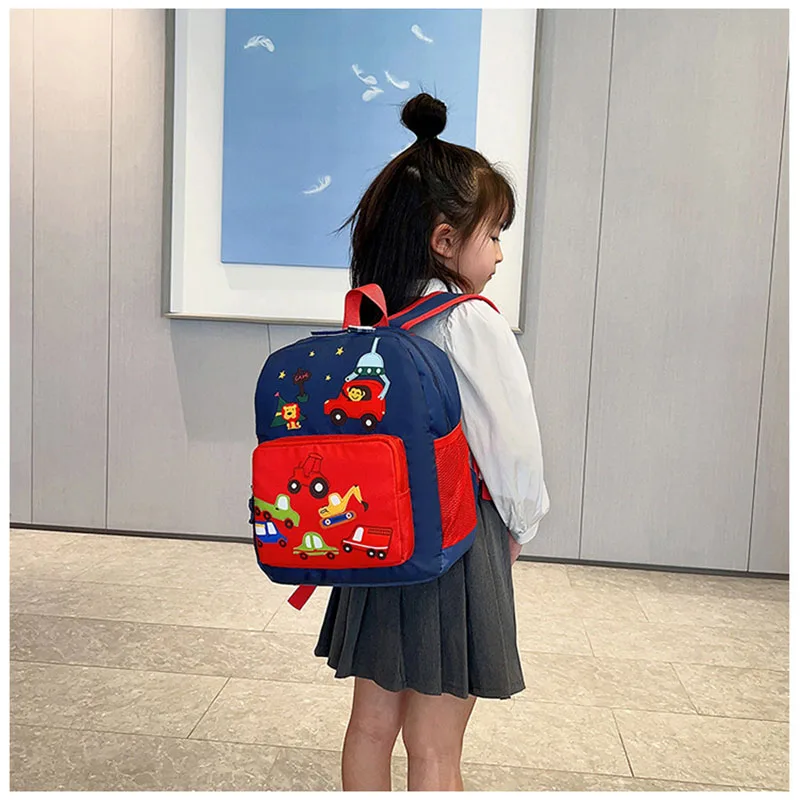 MILANCEL New Children Boys Cartoon Bag Kids Cute Kindergarten Car Backpack Girls 2 Colors Shoulders Bag