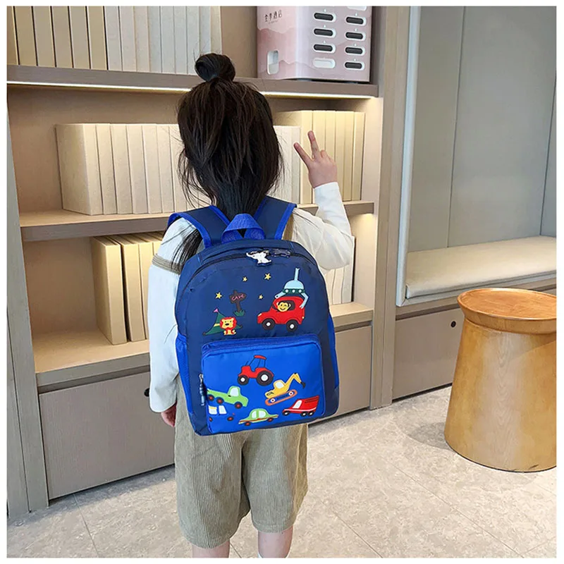 MILANCEL New Children Boys Cartoon Bag Kids Cute Kindergarten Car Backpack Girls 2 Colors Shoulders Bag