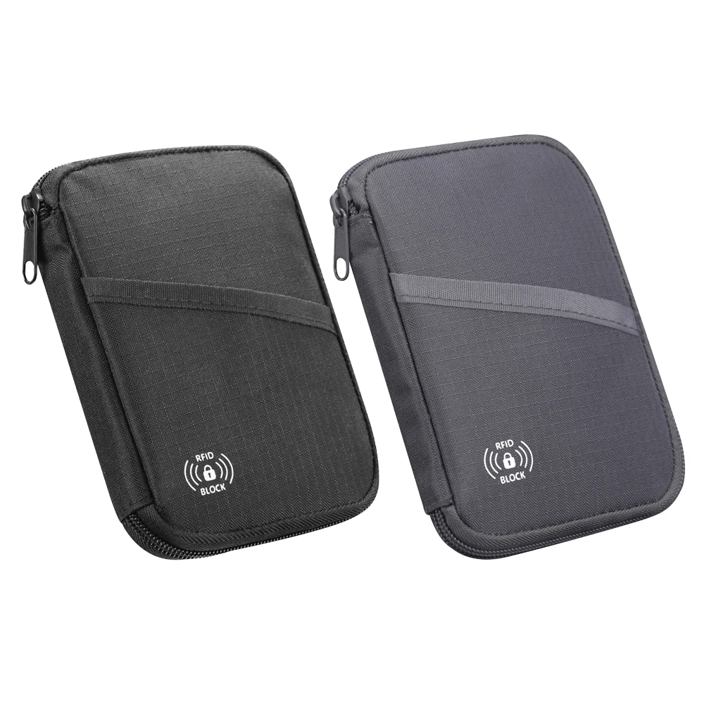 Passport Pouch Travel Wallet with RFID Blocking Premium Document Organizer Case for Men Women Holds Passports, Cards, Tickets