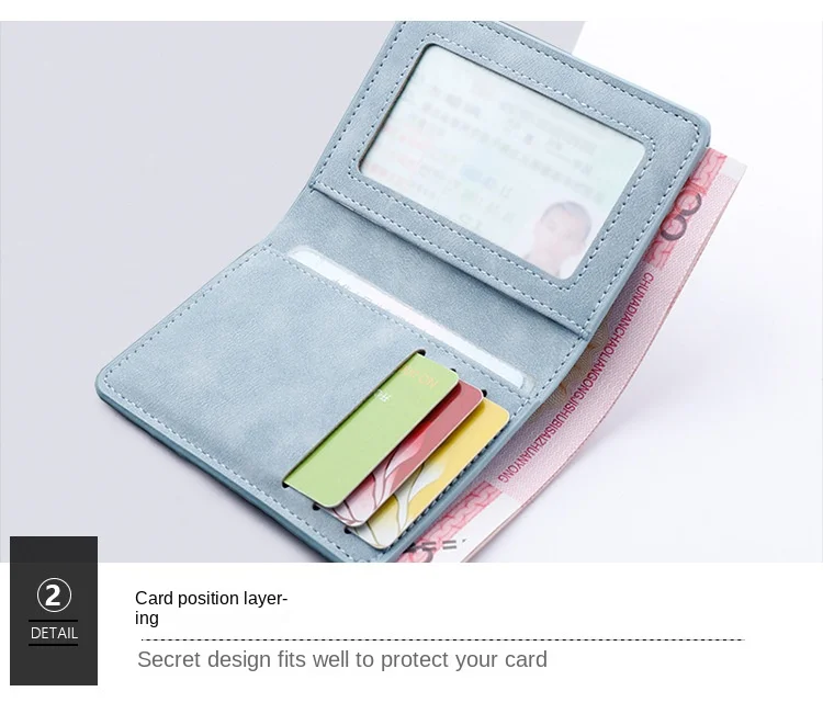 Men/Women Fashion Wallet ID/credit Card Holder Wallet for Men Multi-Card BagHolder Two Fold Small Wallet Black/gray Coin Purse