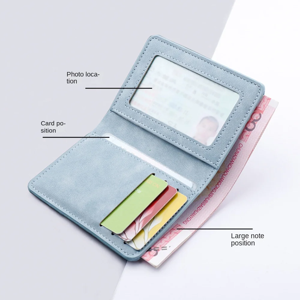 Men/Women Fashion Wallet ID/credit Card Holder Wallet for Men Multi-Card BagHolder Two Fold Small Wallet Black/gray Coin Purse